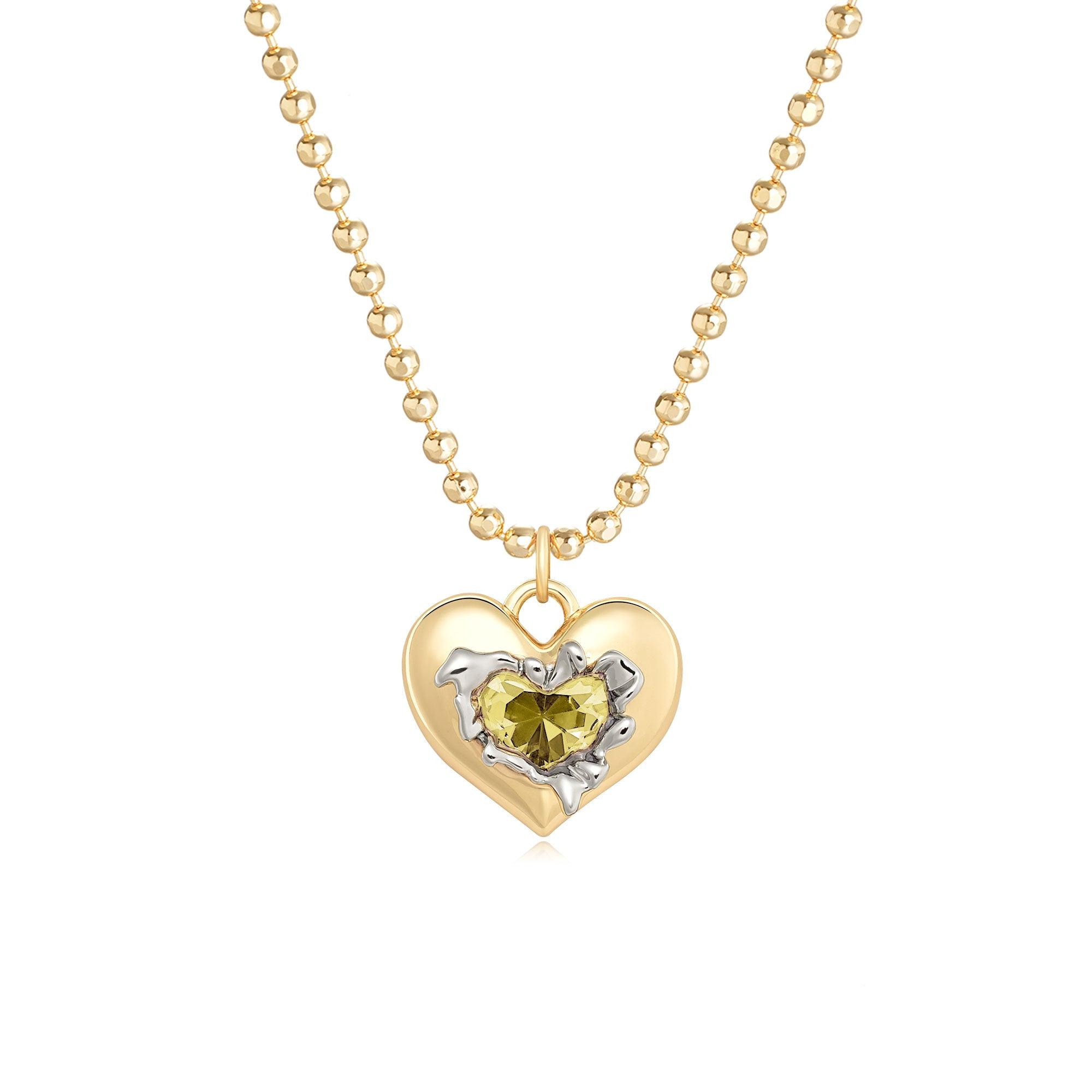 Heart Birthstone Necklace