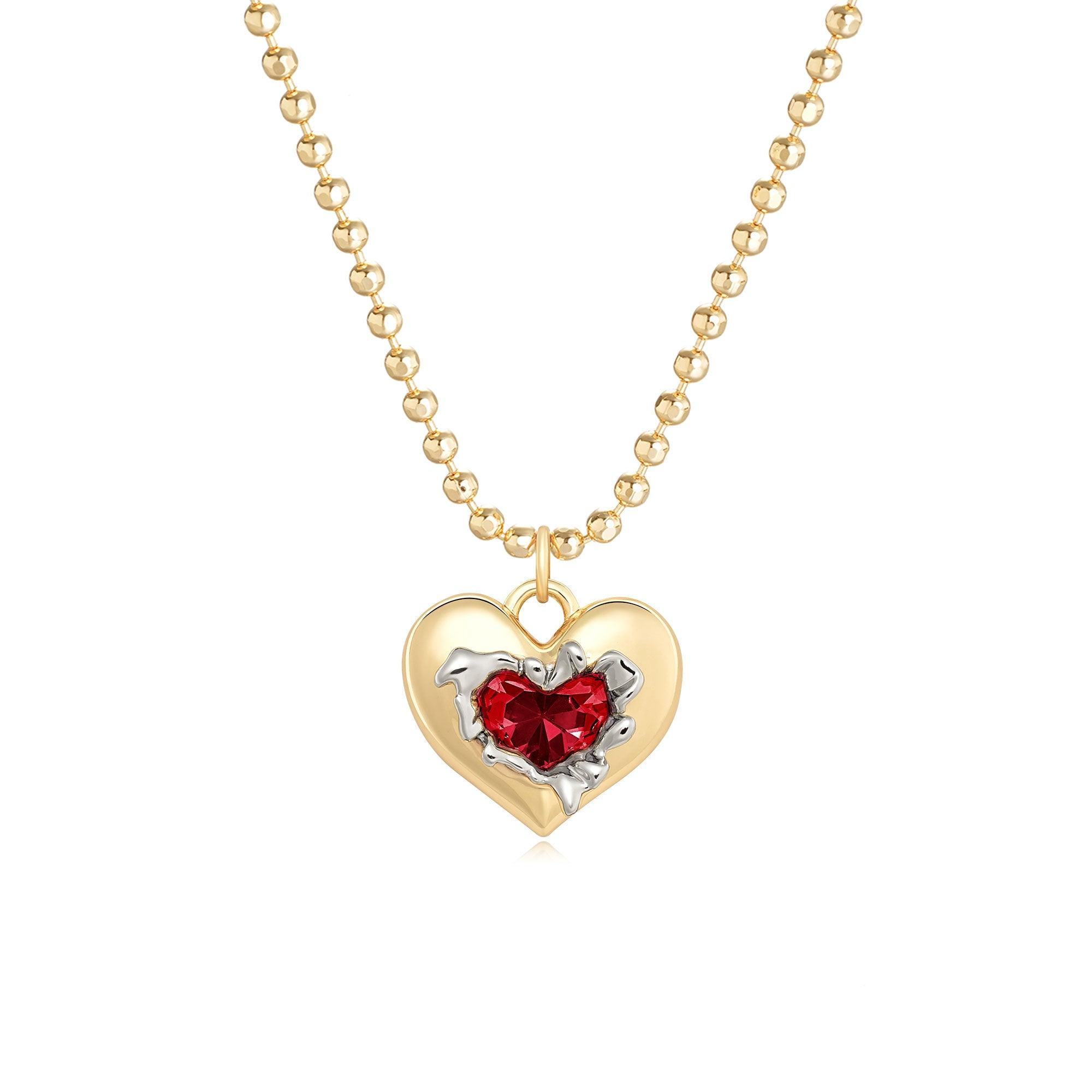 Heart Birthstone Necklace
