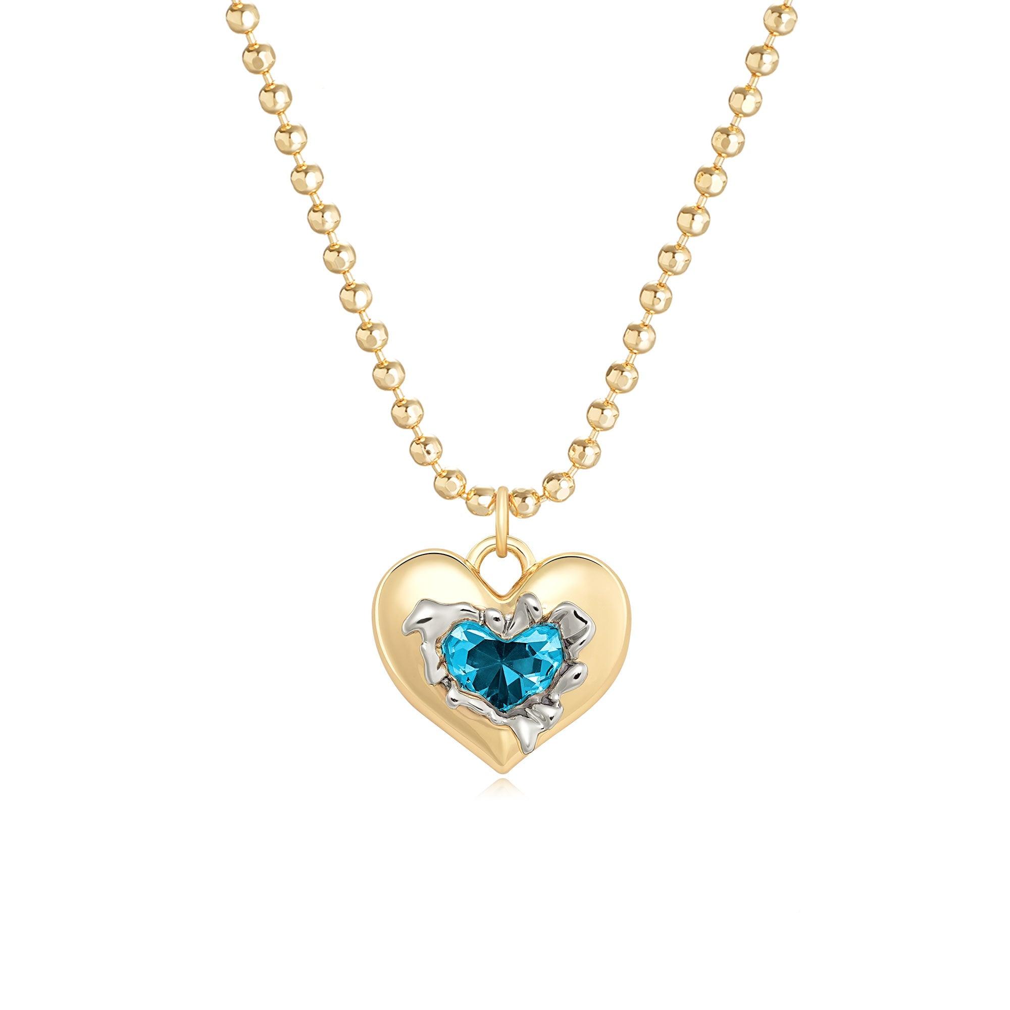 Heart Birthstone Necklace
