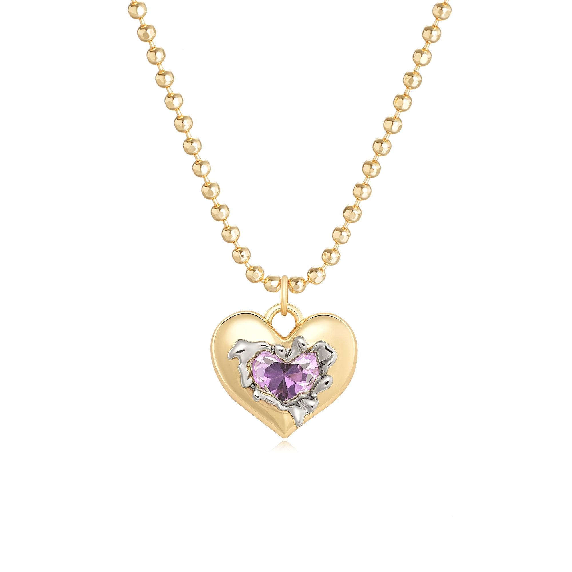 Heart Birthstone Necklace