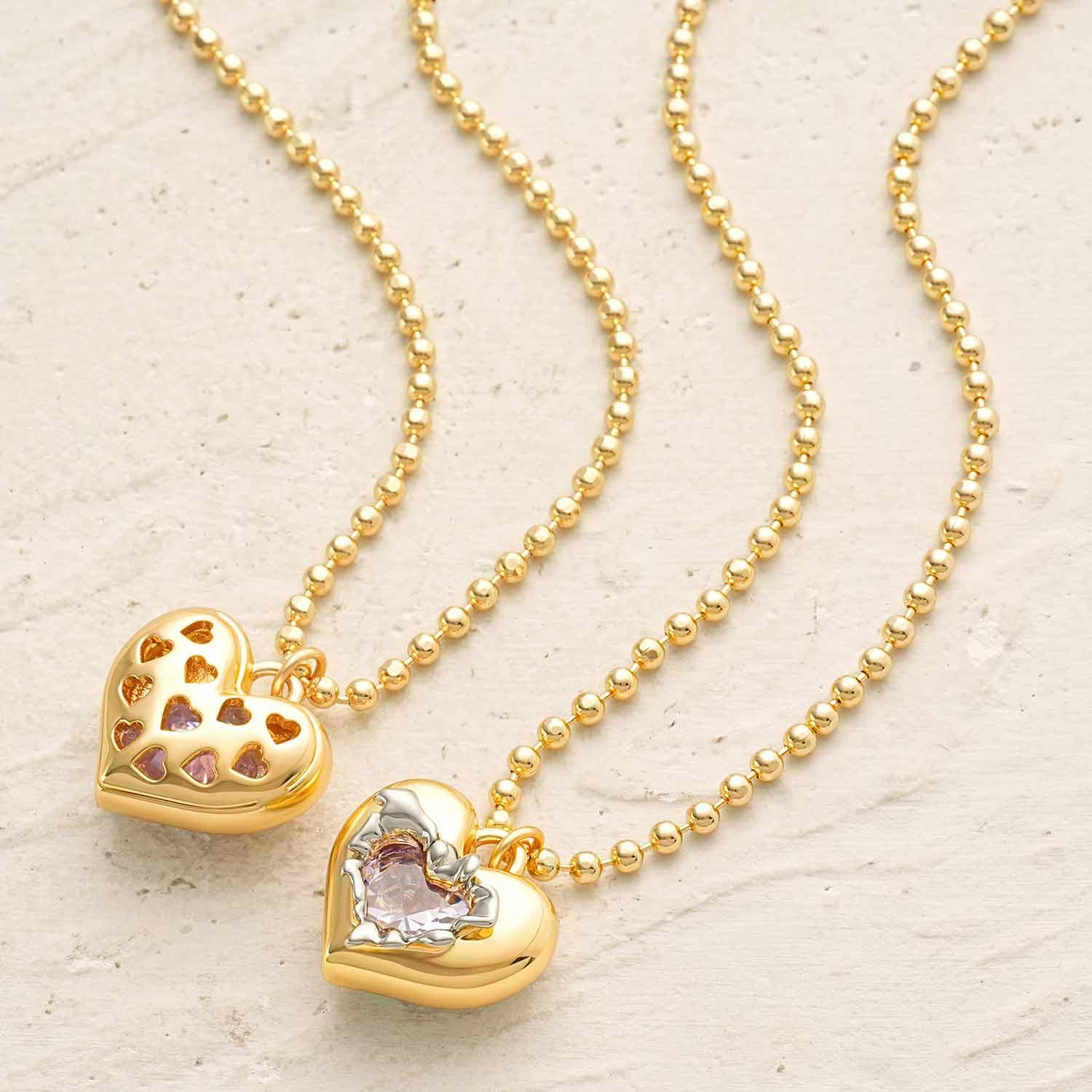 Heart Birthstone Necklace