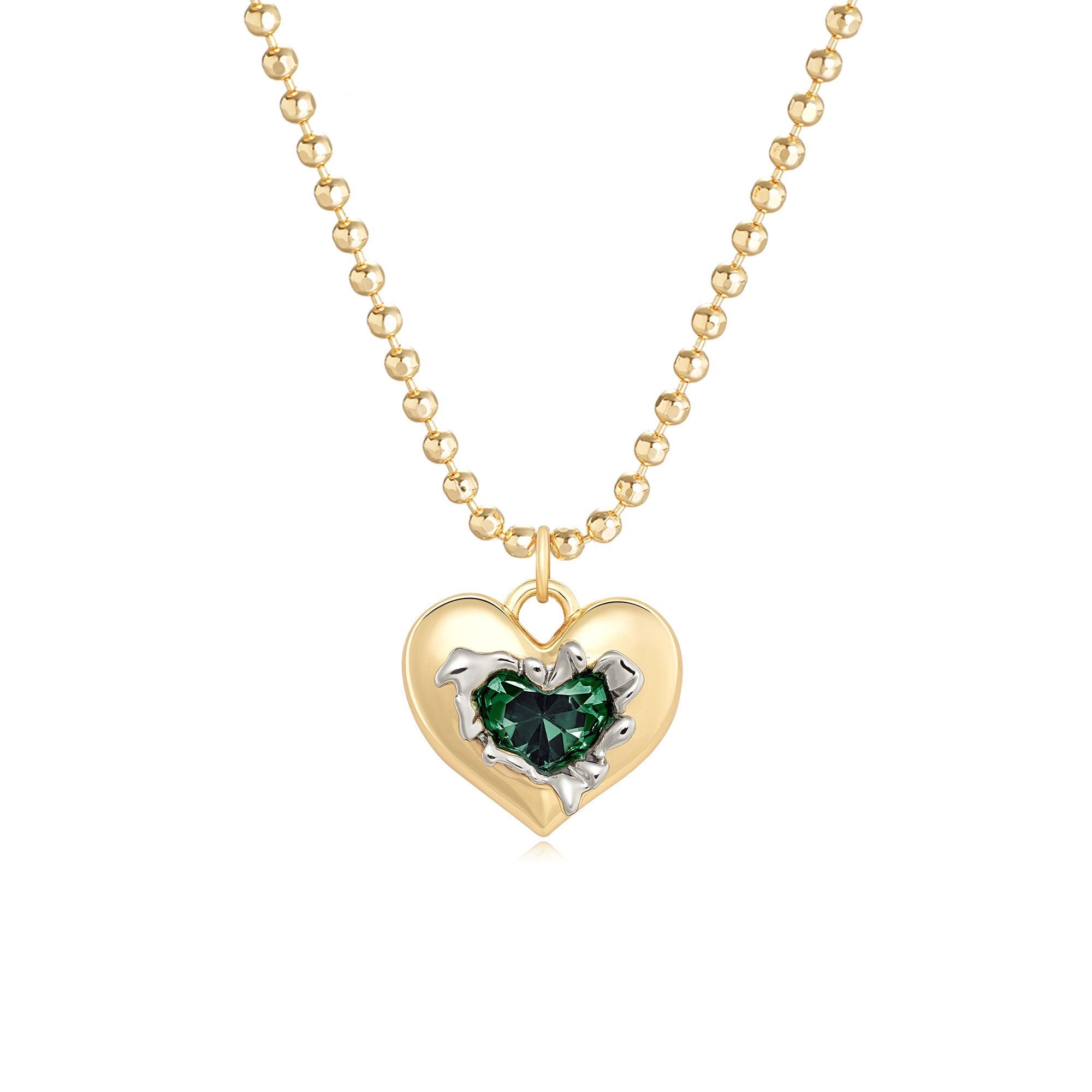 Heart Birthstone Necklace