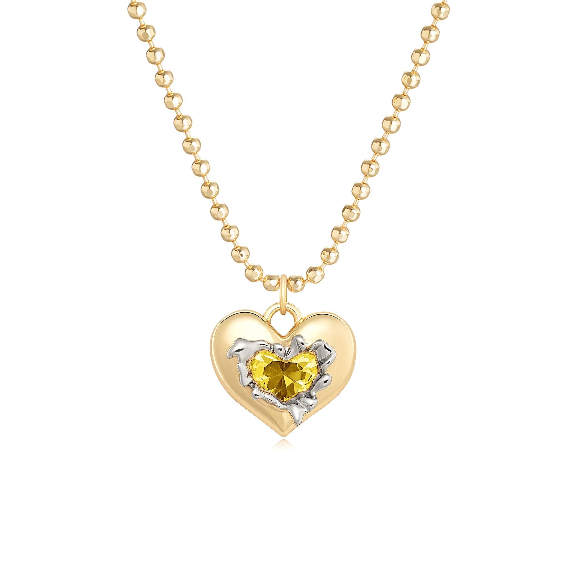 Heart Birthstone Necklace