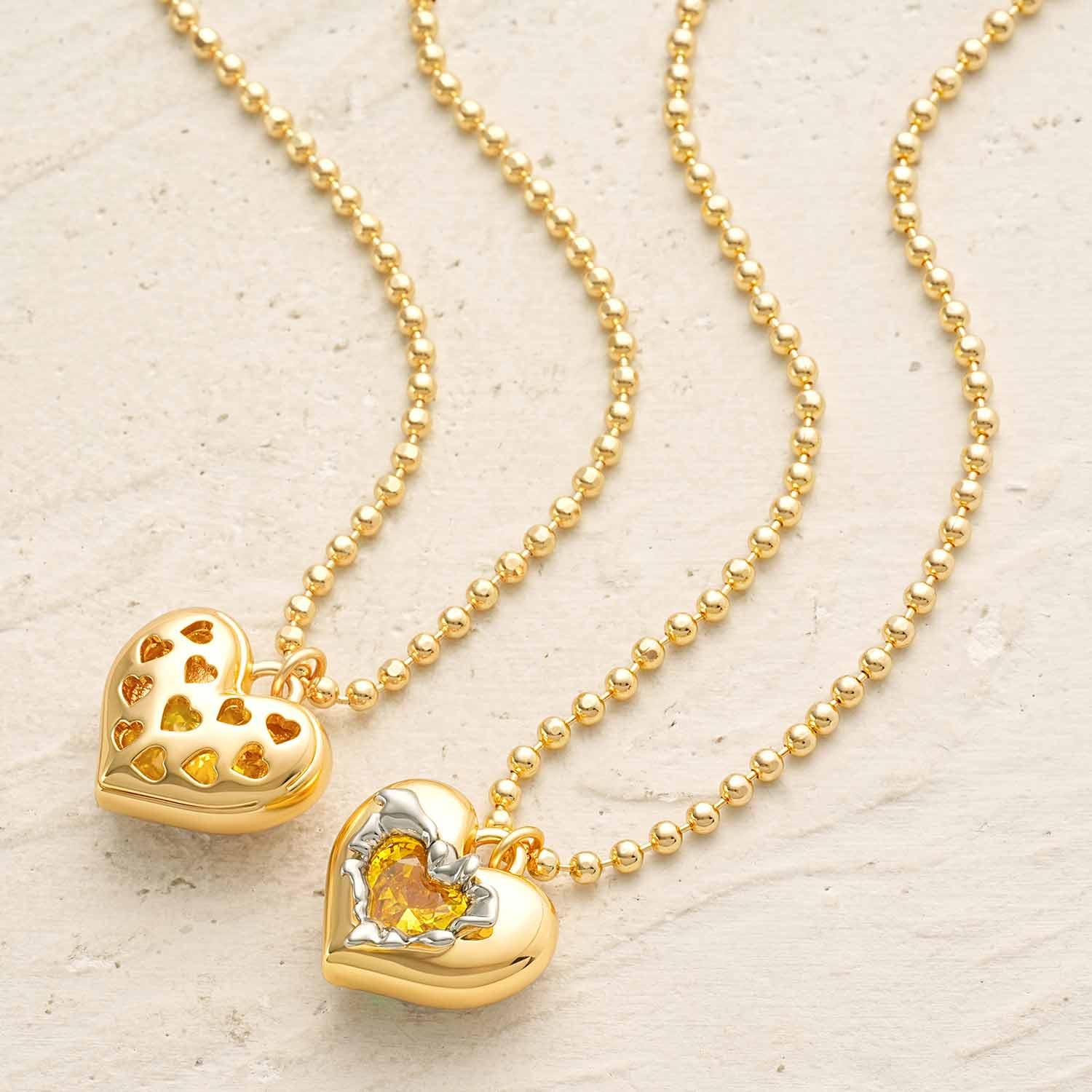Heart Birthstone Necklace