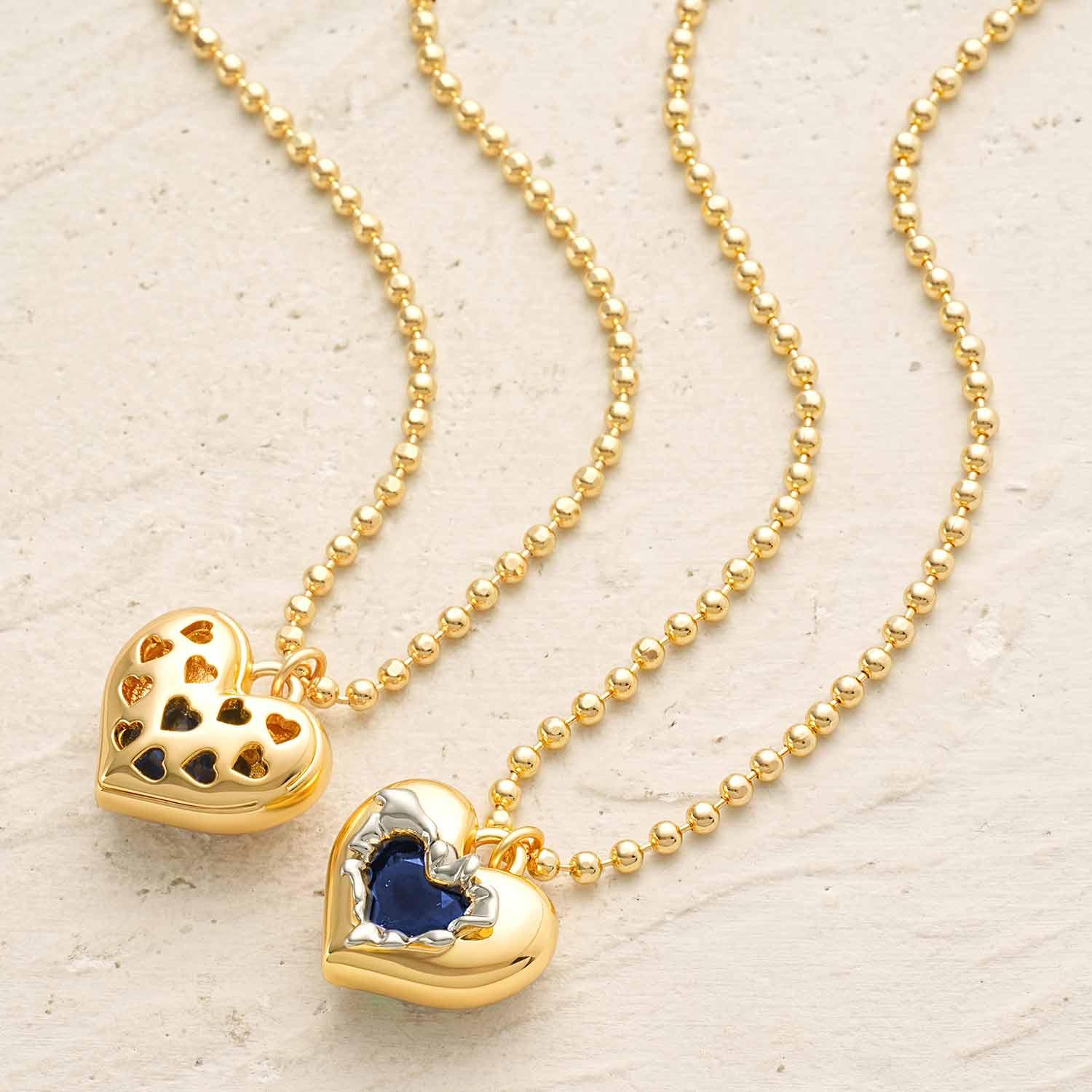 Heart Birthstone Necklace