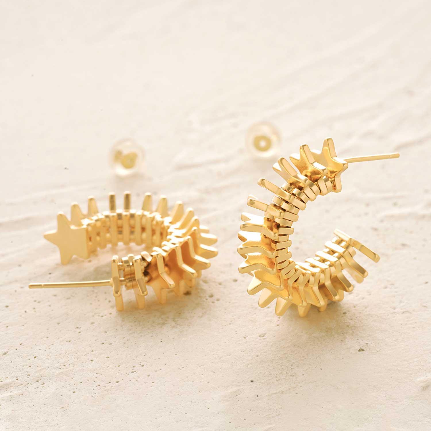 Chunky Multiple Link Open Hoop Earring