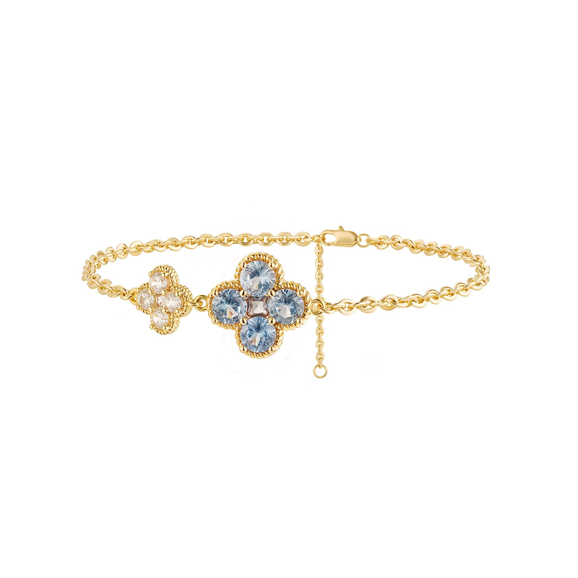 Birthstone Clover Charm Bracelet