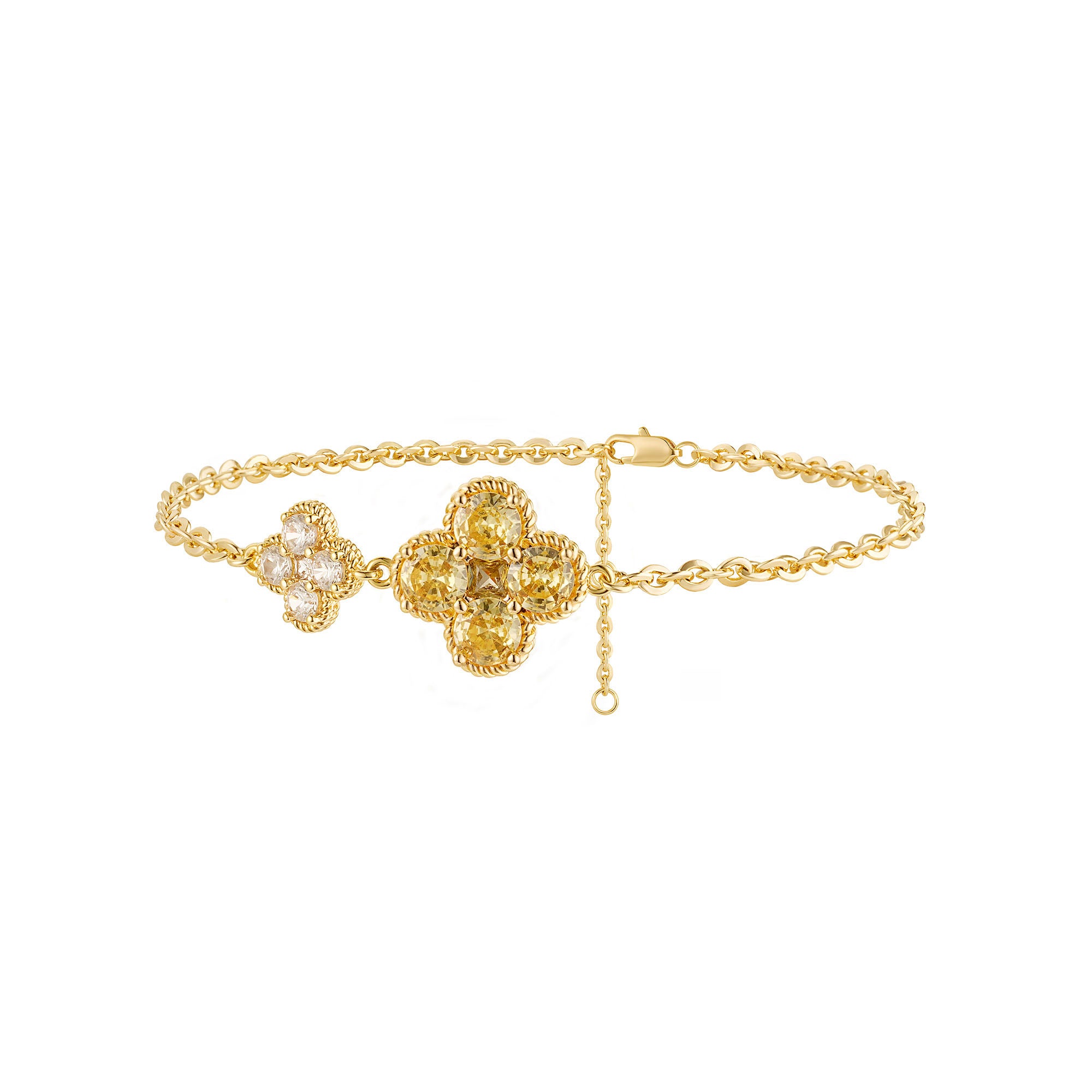 Birthstone Clover Charm Bracelet