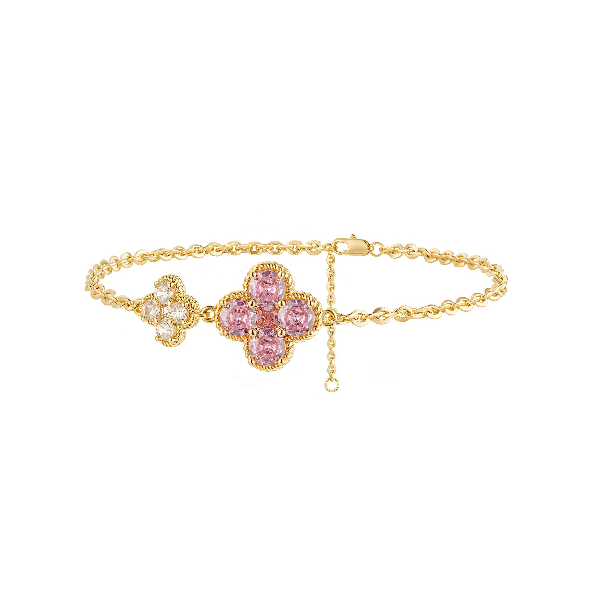 Birthstone Clover Charm Bracelet