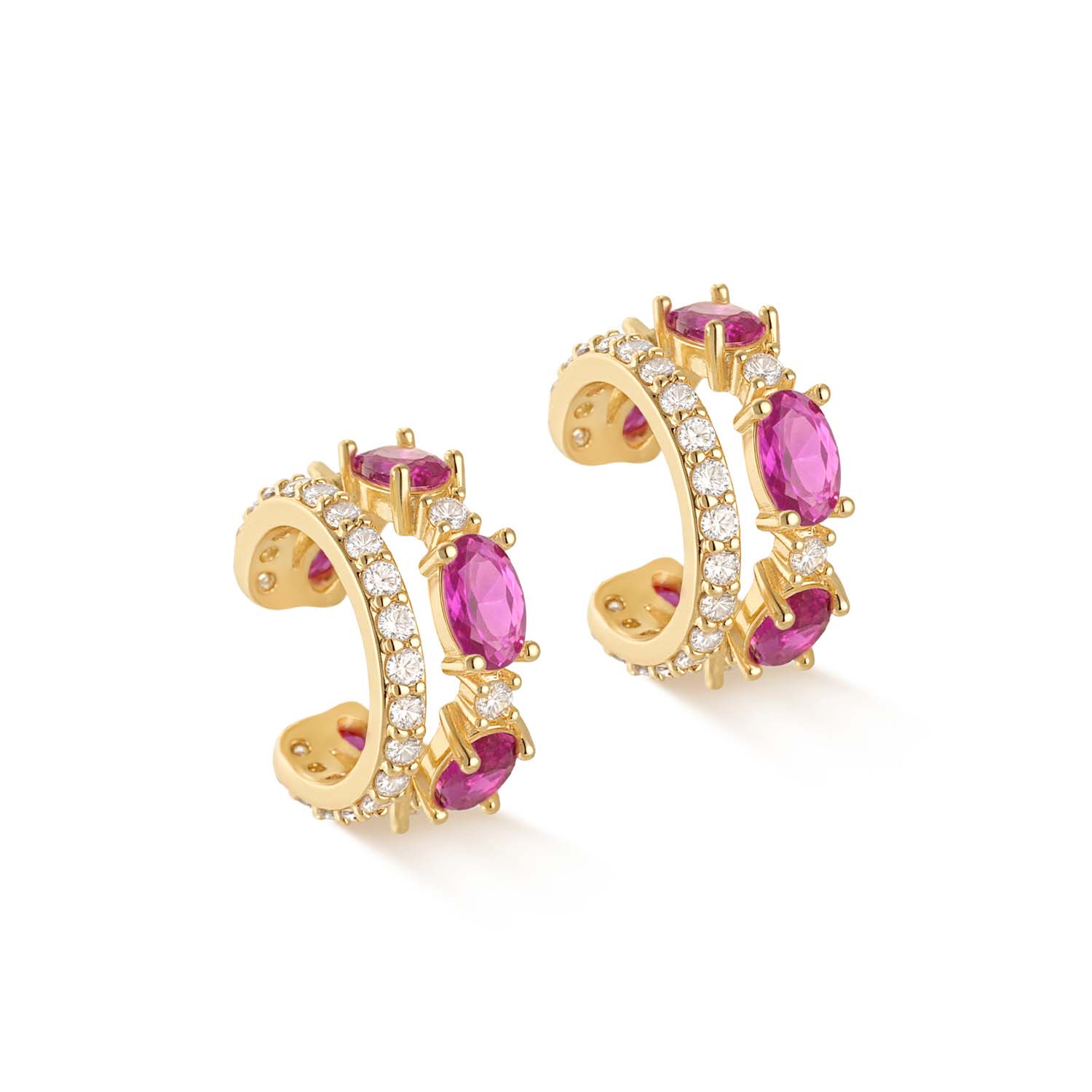 Gemstone Ear Cuff No Piercing Earrings