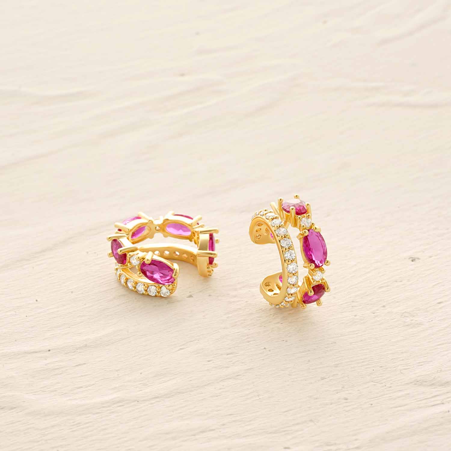 Gemstone Ear Cuff No Piercing Earrings