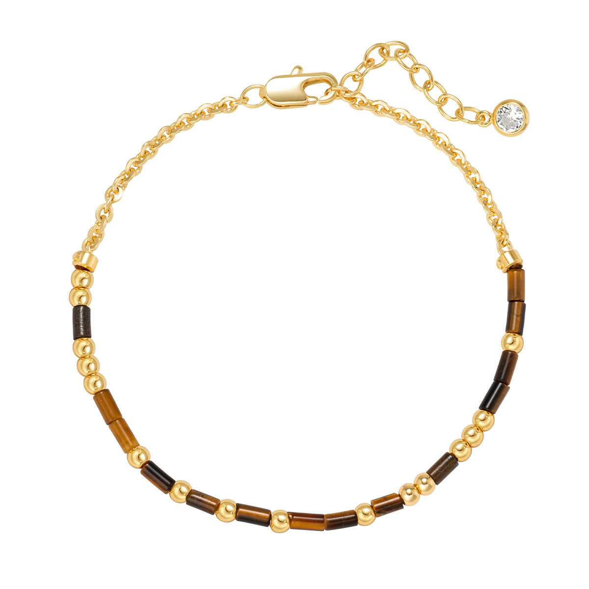 Tiger Eye Morse Code Bracelet