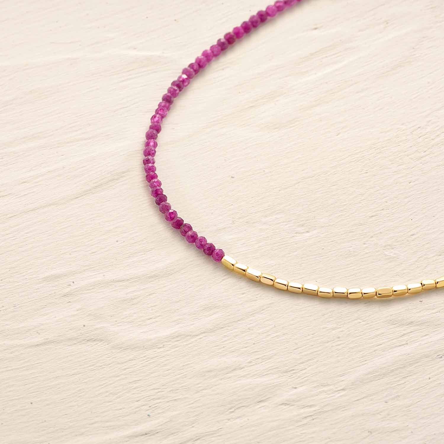 Beaded Chain Gem Bracelet