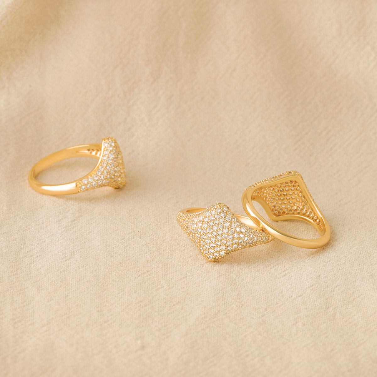 Rhombus Pave Ring