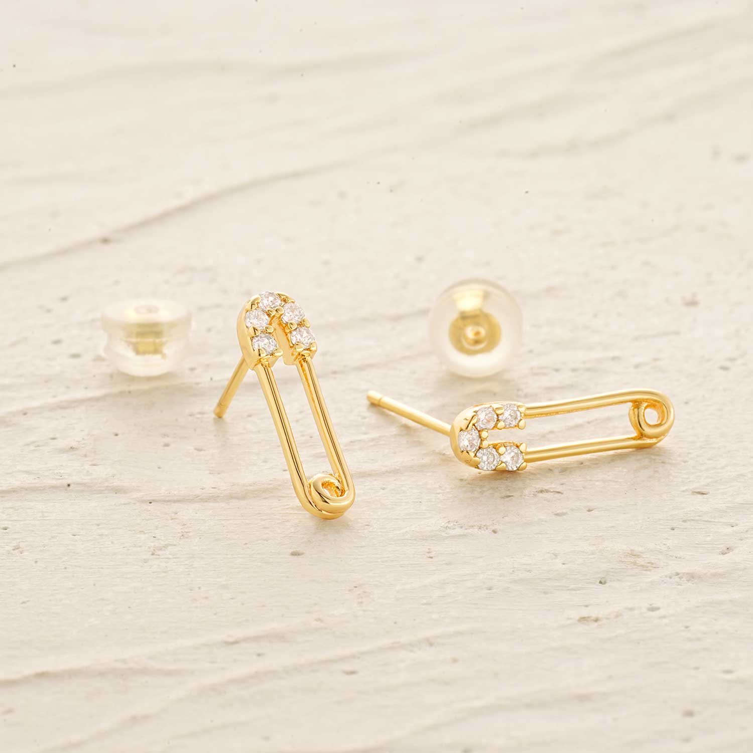 Safety Pin Earrings Stud