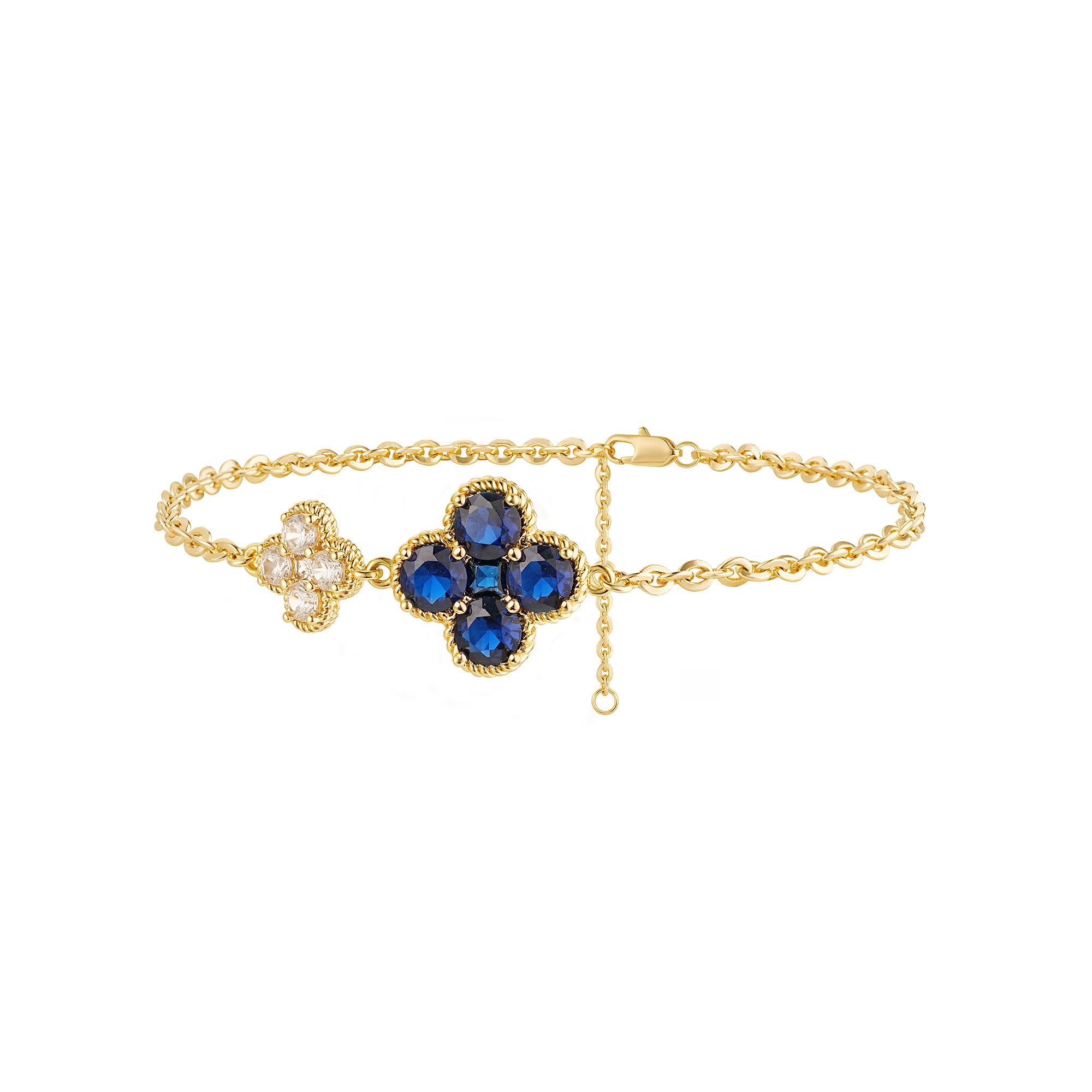 Birthstone Clover Charm Bracelet
