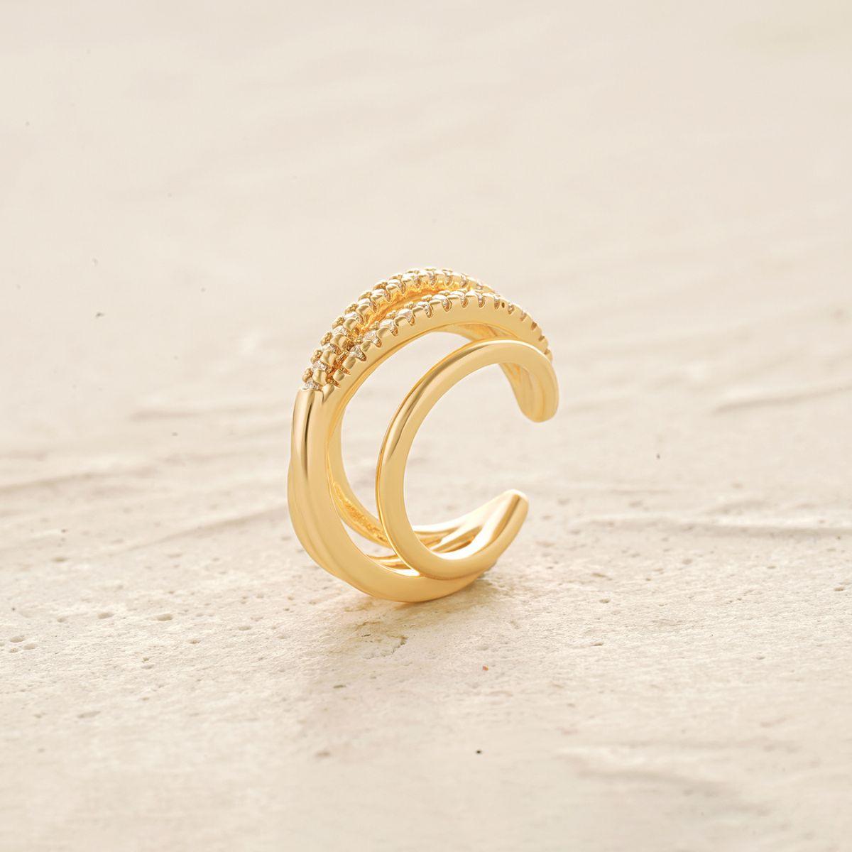 X Triple Split Ear Cuff
