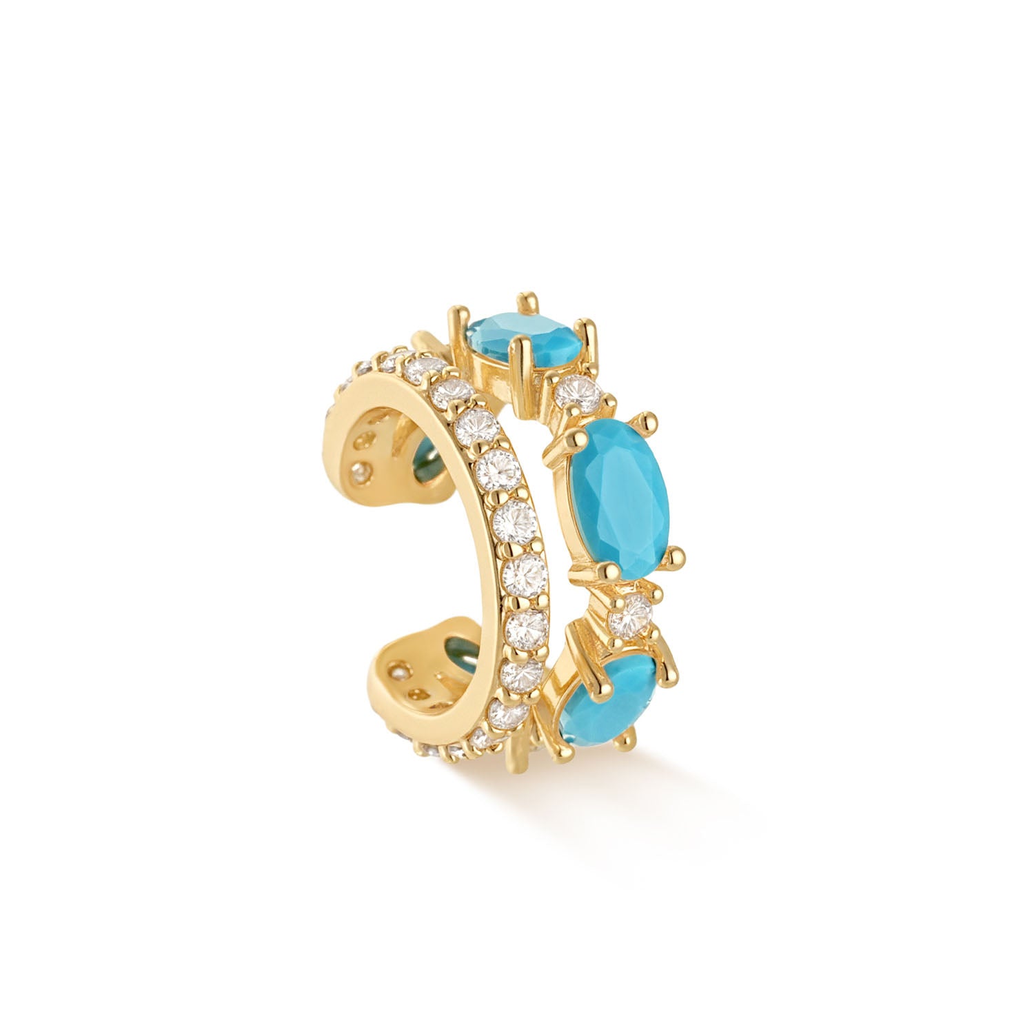 Gemstone Ear Cuff No Piercing Earrings