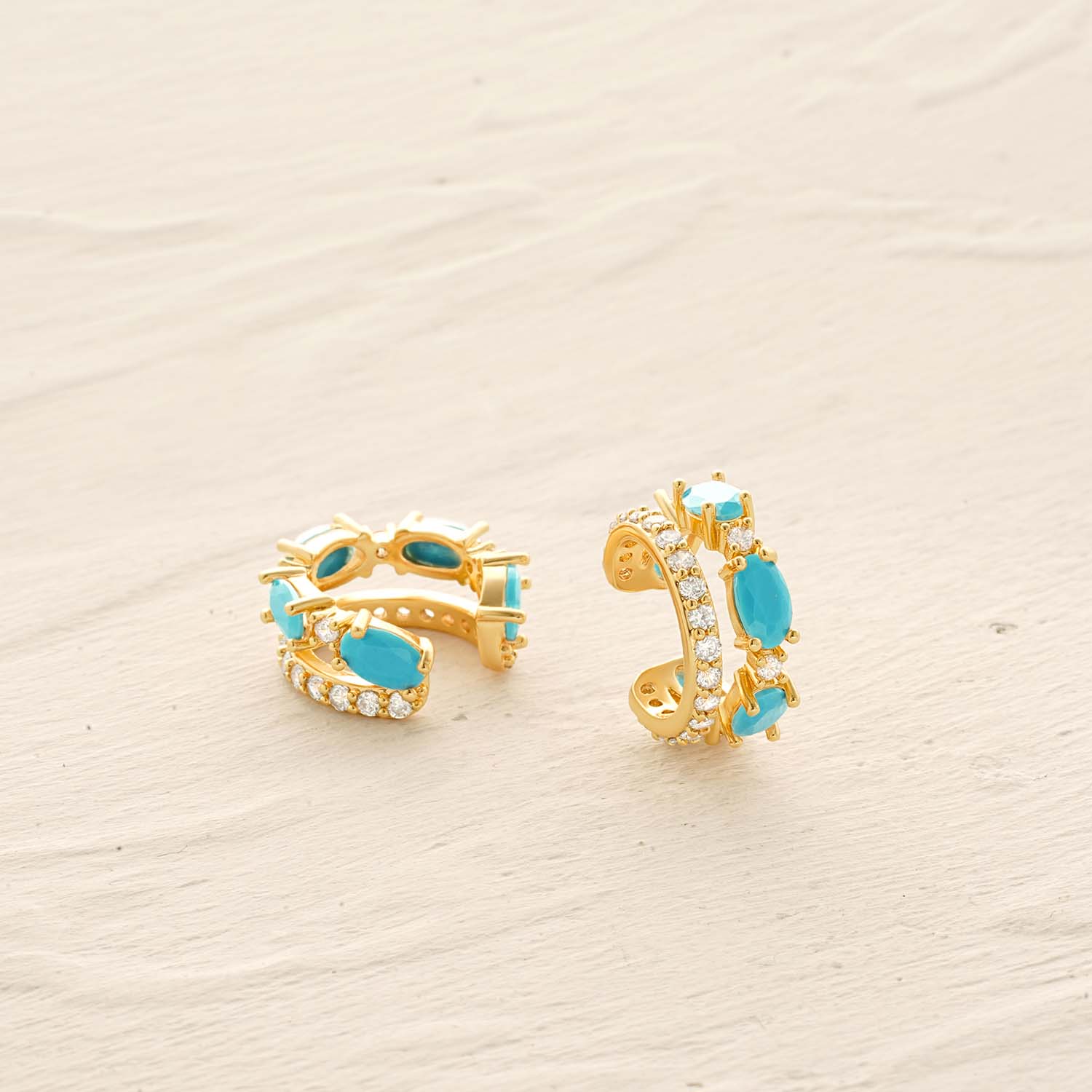 Gemstone Ear Cuff No Piercing Earrings
