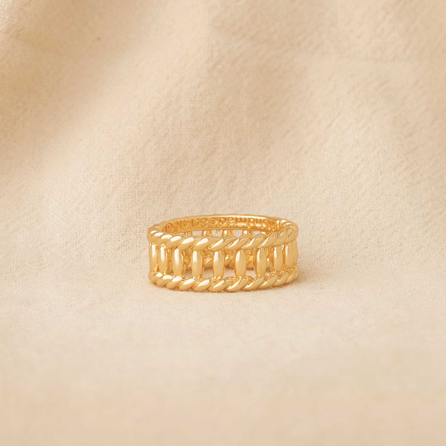 8MM Twisted Chain Stack Ring