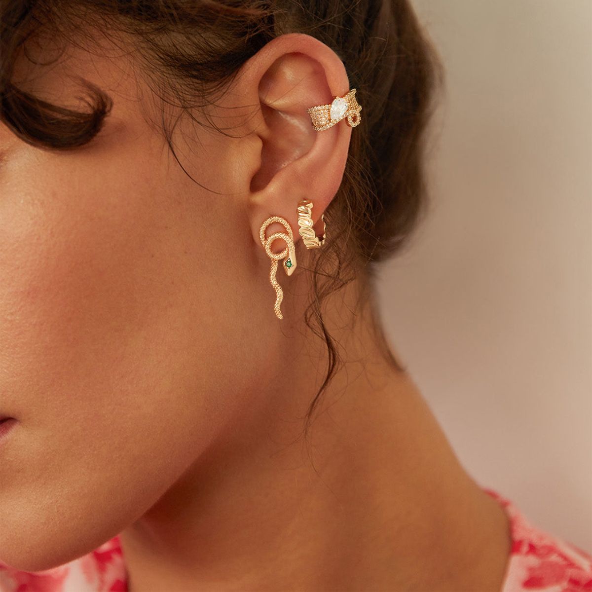 Teardrop Pave Ear Cuffs