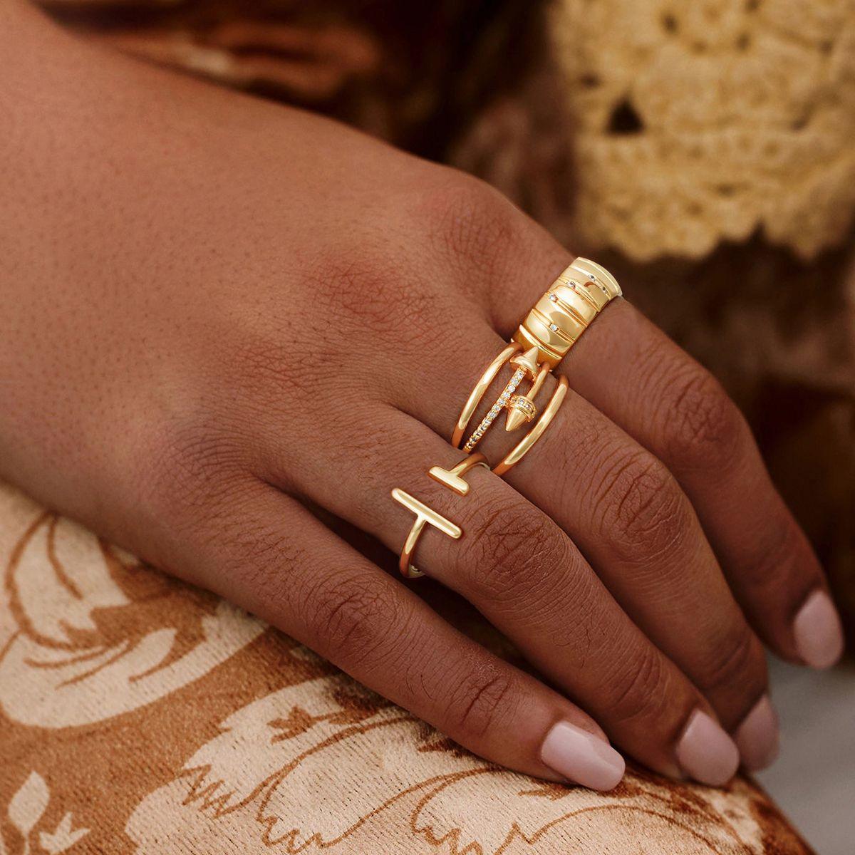 Cubic Zirconia Arrow Spike Ring