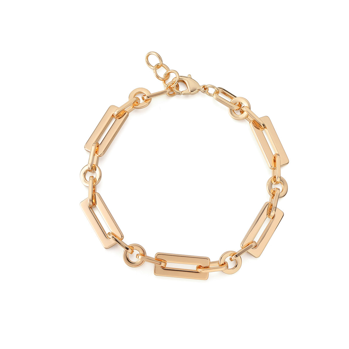 Women's rectangular chain bracelet, stackable