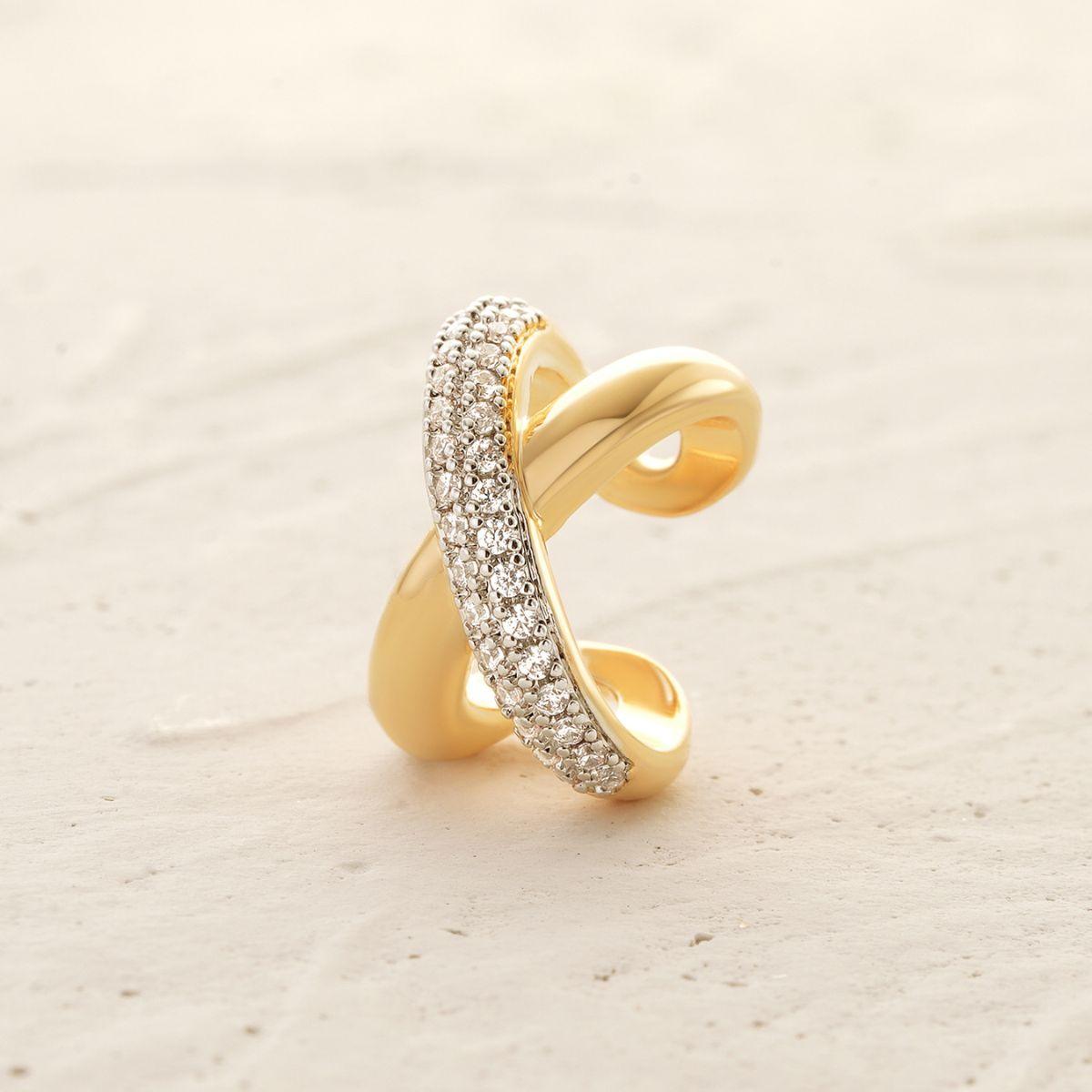 X Pave Ear Cuff