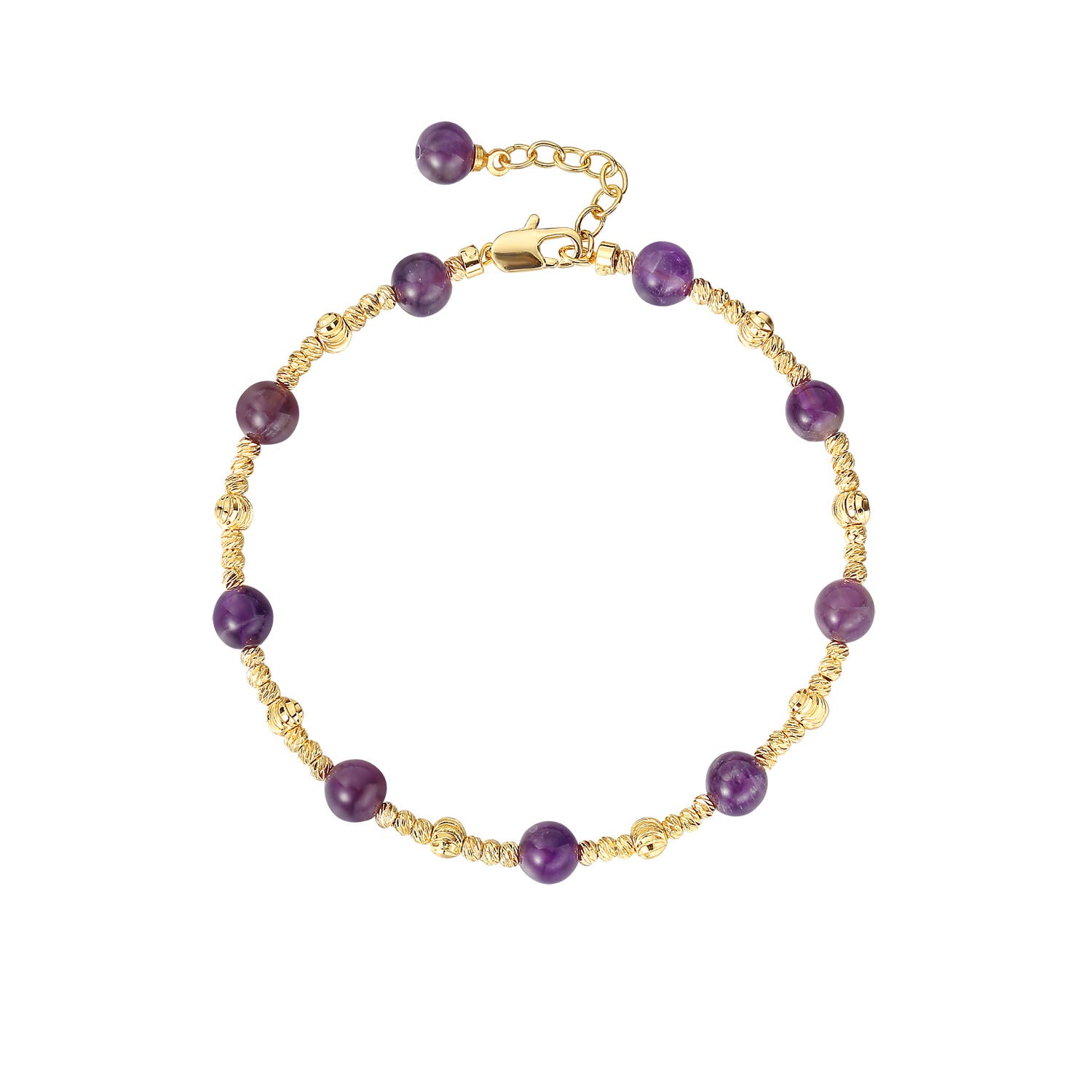 Flower Beaded Gemstone Bracelet