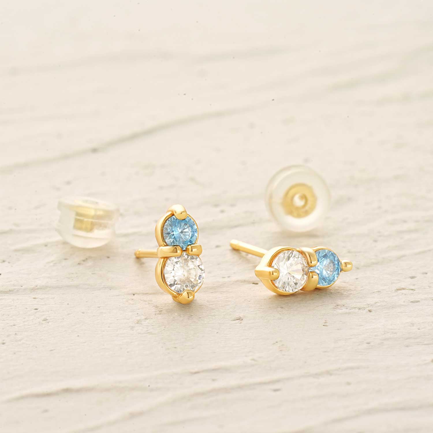 Duo Gemstone Ear Stud