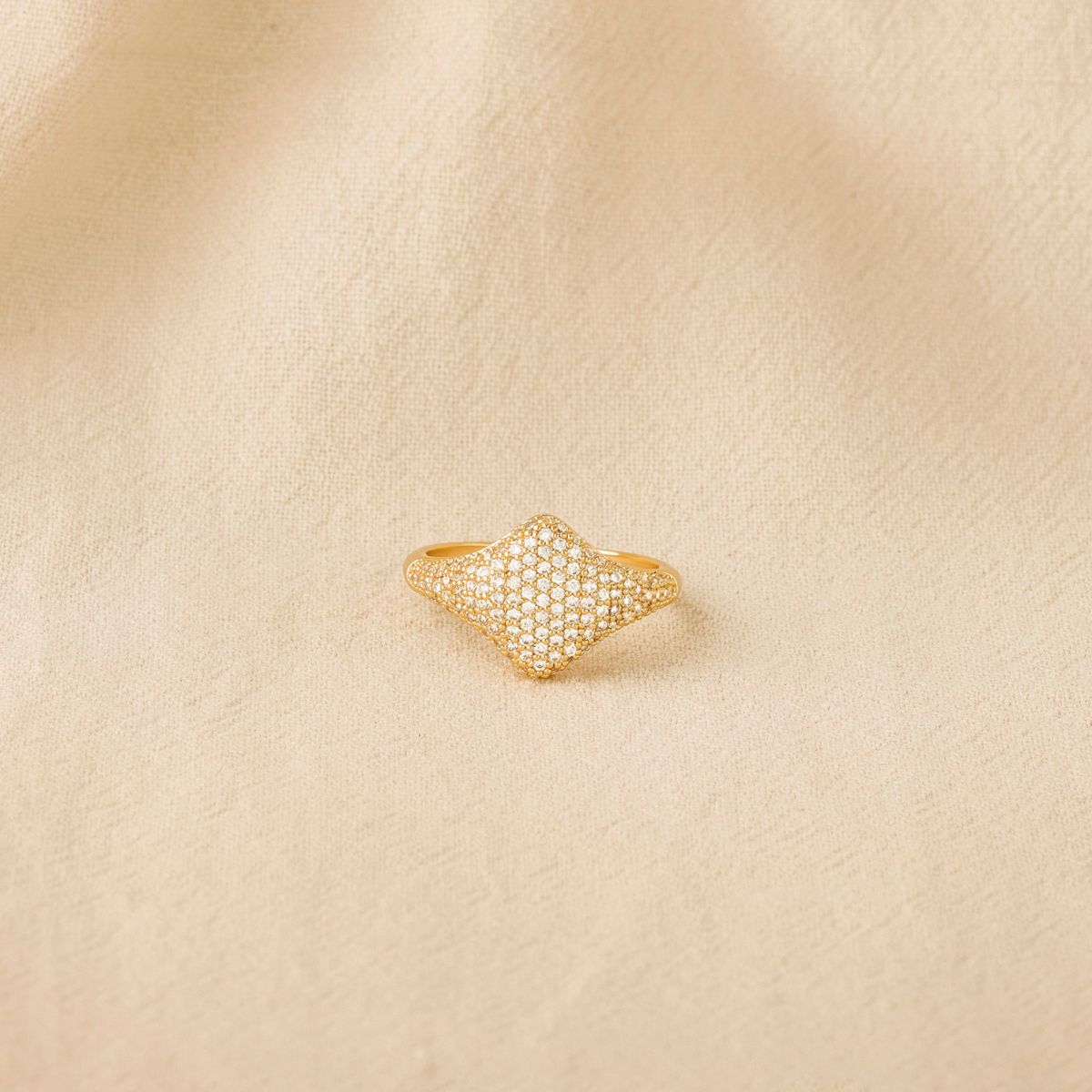 Rhombus Pave Ring