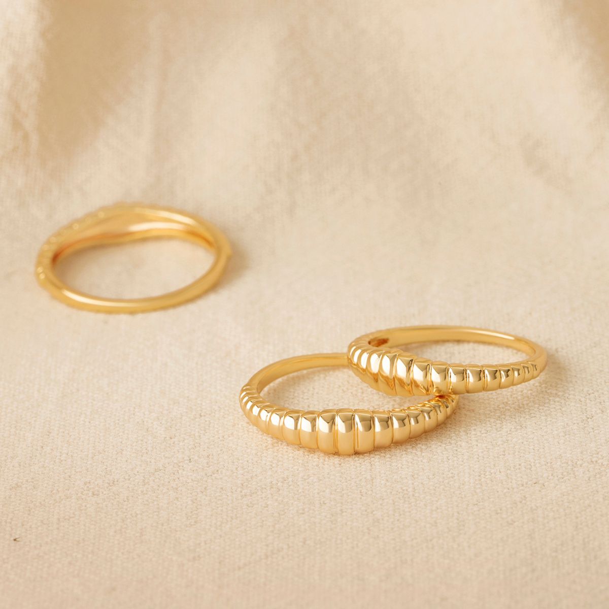 Ribbed Stack Ring