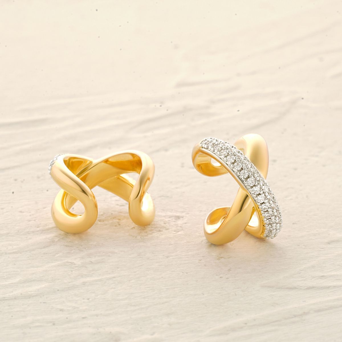 X Pave Ear Cuffs