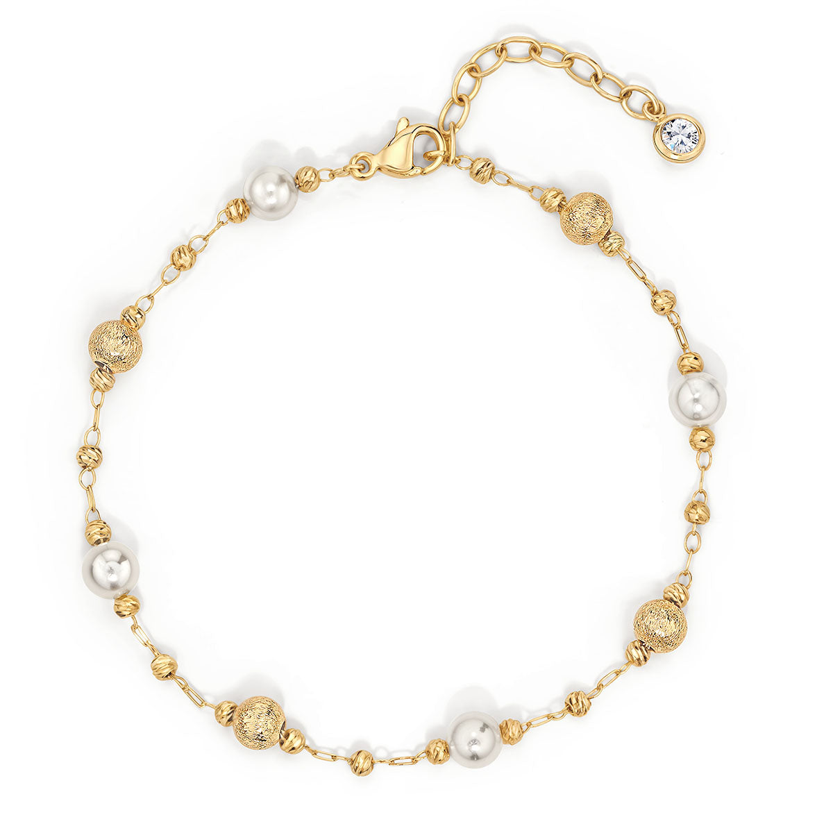 MYEARS®_Pearl_Chain_Bracelet_for_Women_Flower_Bead_Design