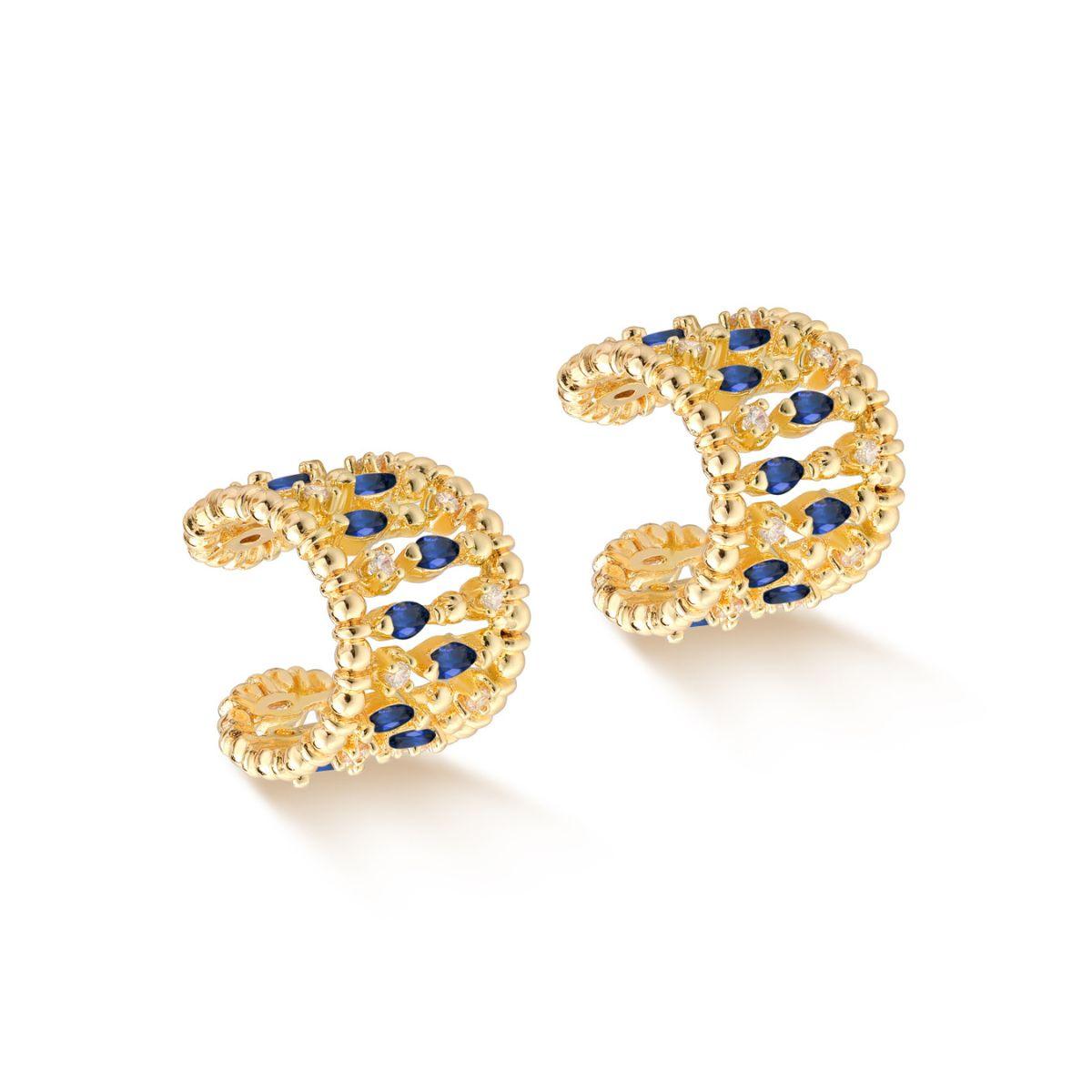 MYEARS® beaded chain ear cuffs for women in gold, a lightweight no piercing ear cuff designed for everyday wear or as a modern gift