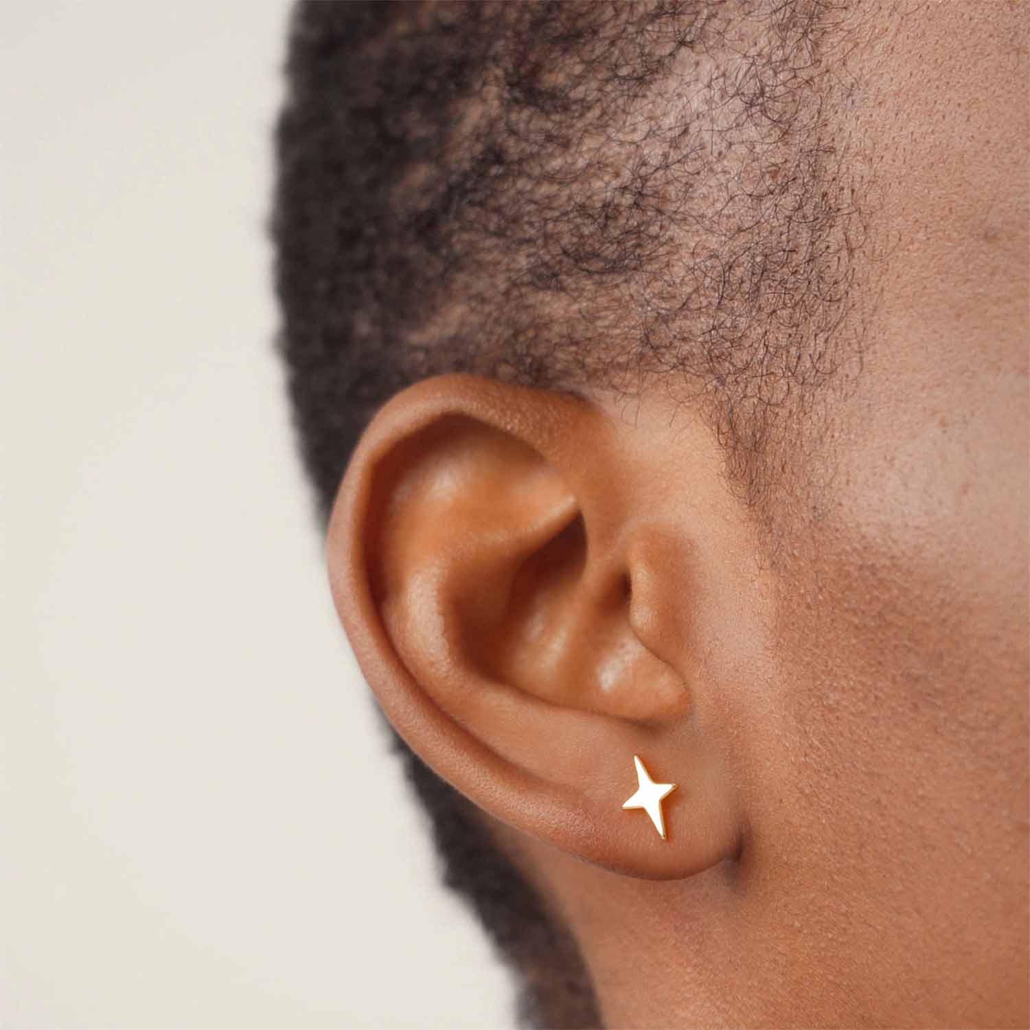 MYEARS gold Stars Stud Earrings styled for everyday wear, gift for women