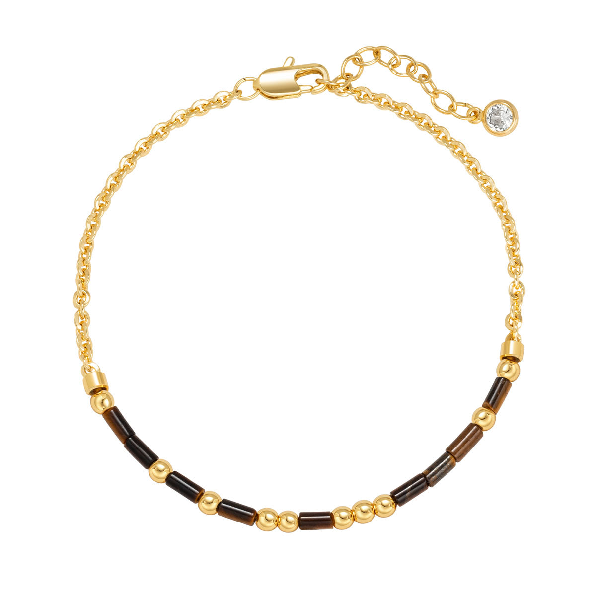 Tiger Eye Morse Code Bracelet