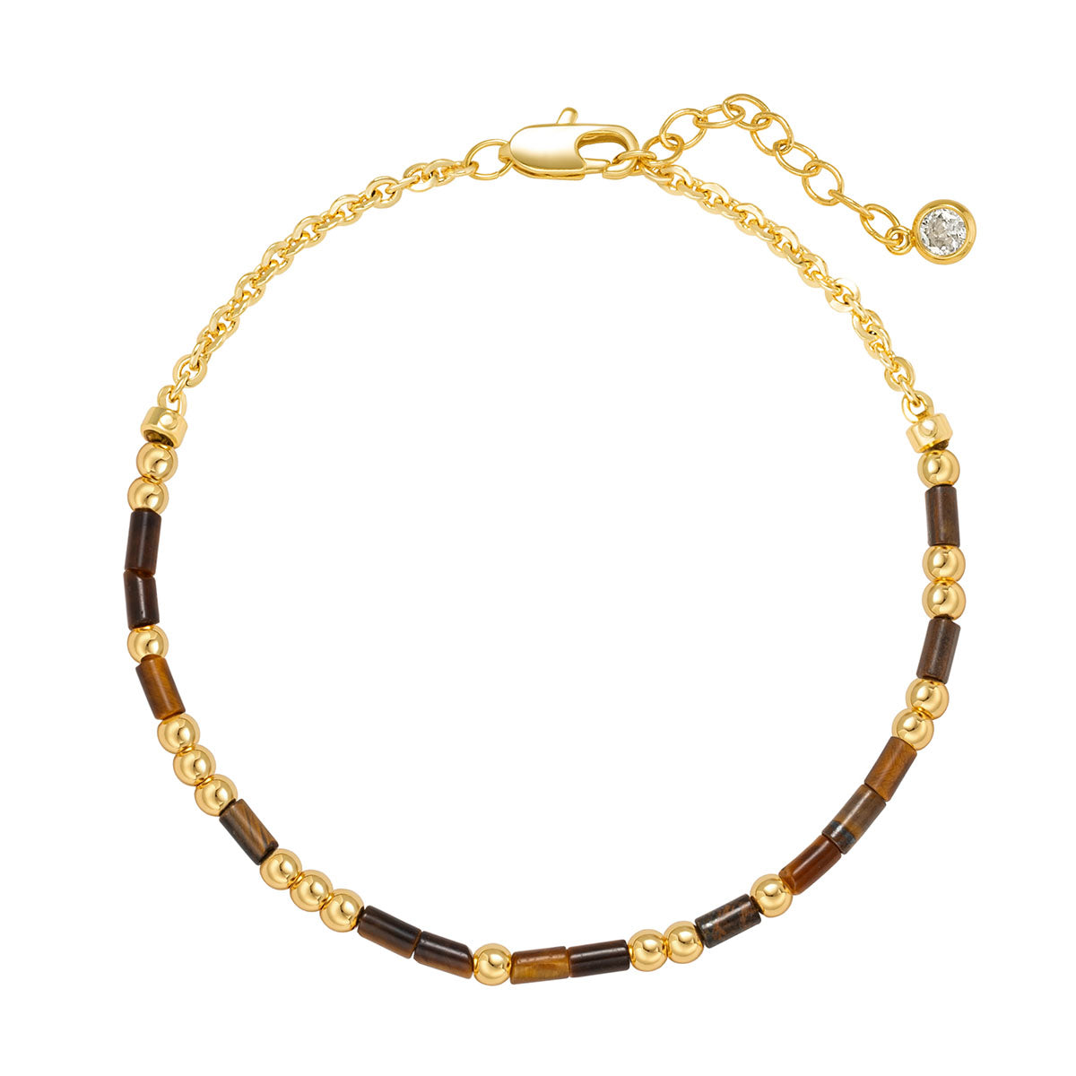 Tiger Eye Morse Code Bracelet