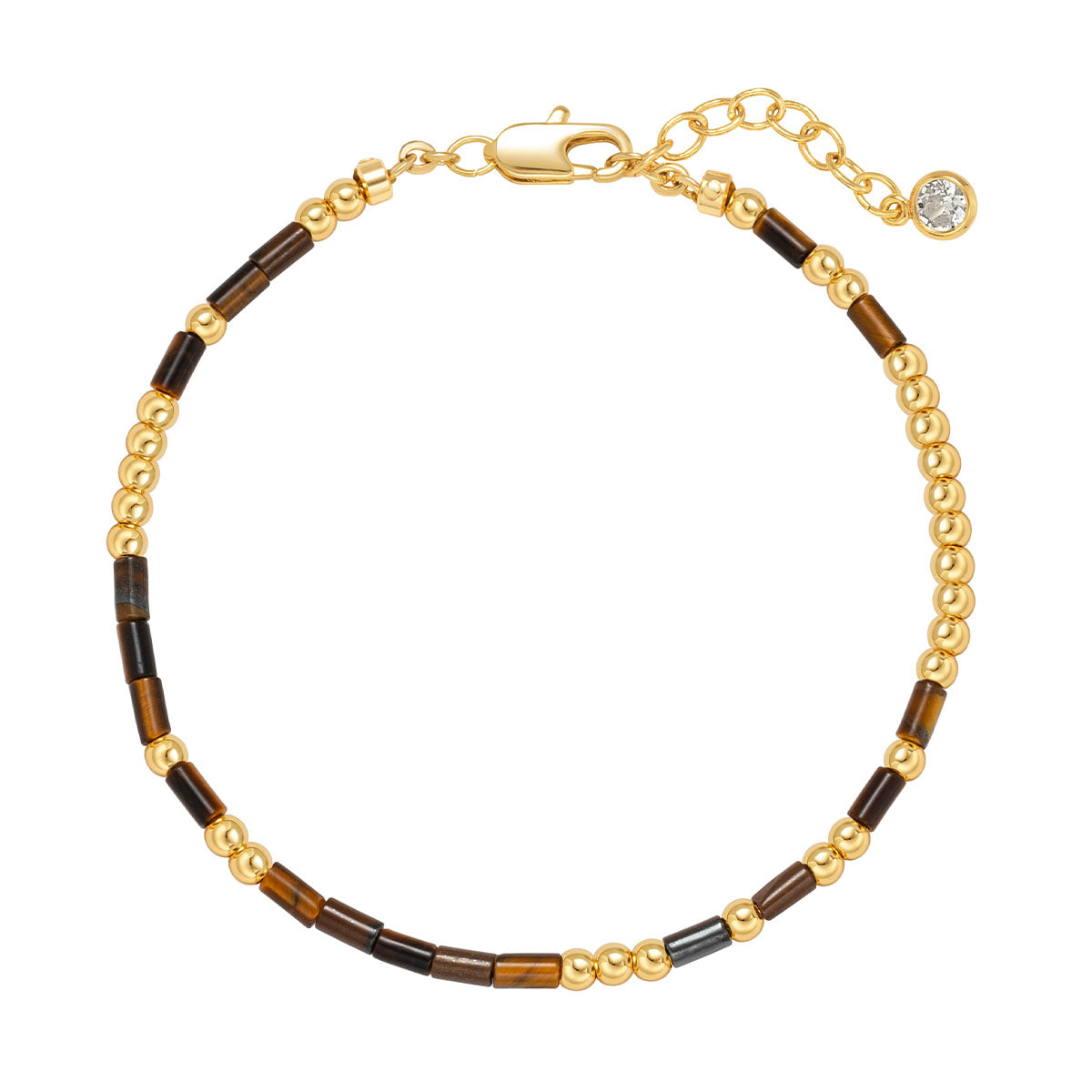 Tiger Eye Morse Code Bracelet