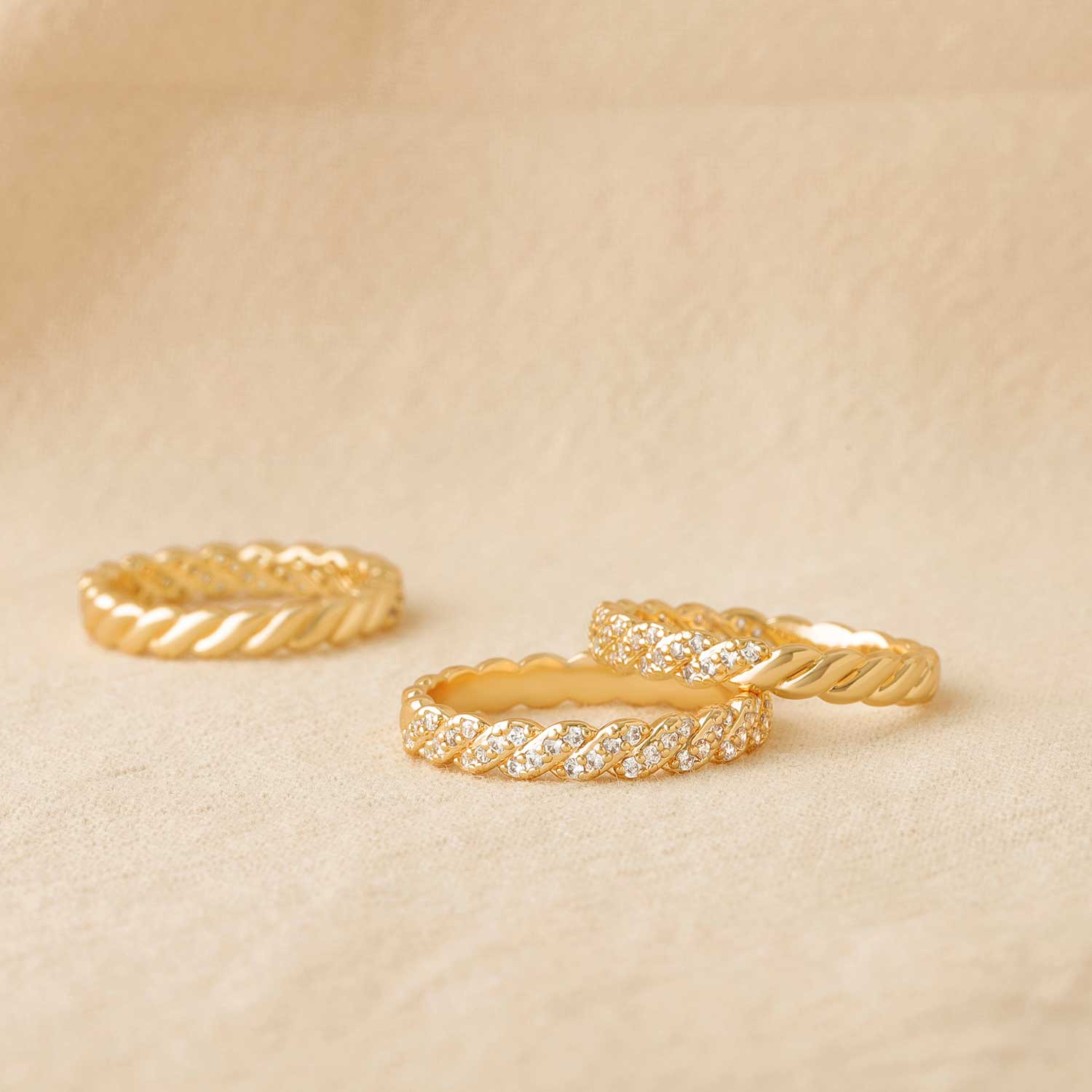 4MM Twisted Pave Ring