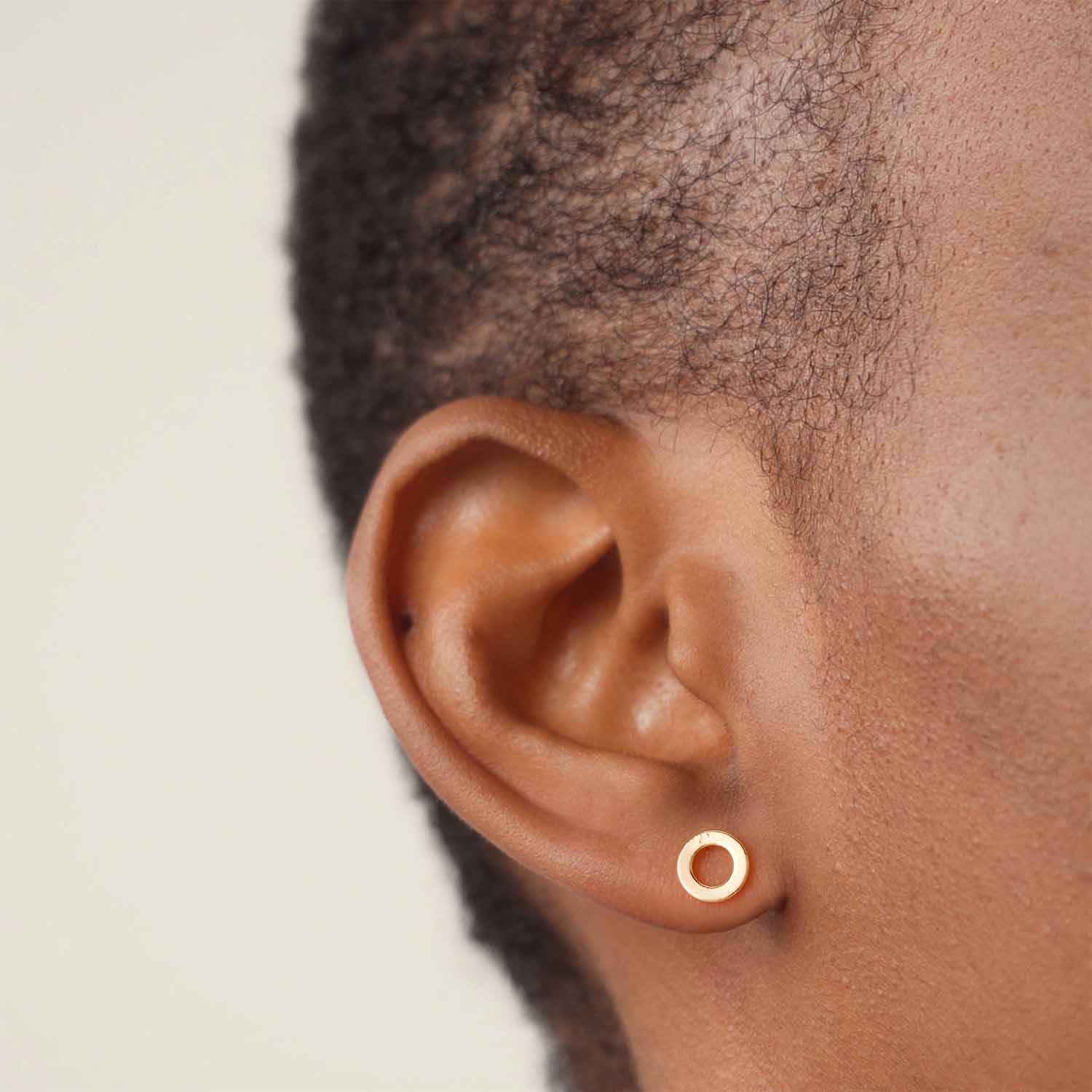 Circle & Bars Stud Earrings Set