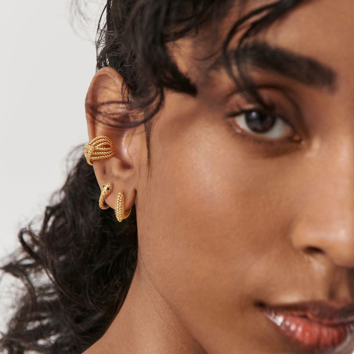 Leaf Twisted Ear Cuffs