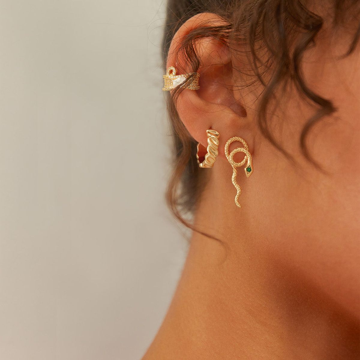 Teardrop Pave Ear Cuffs