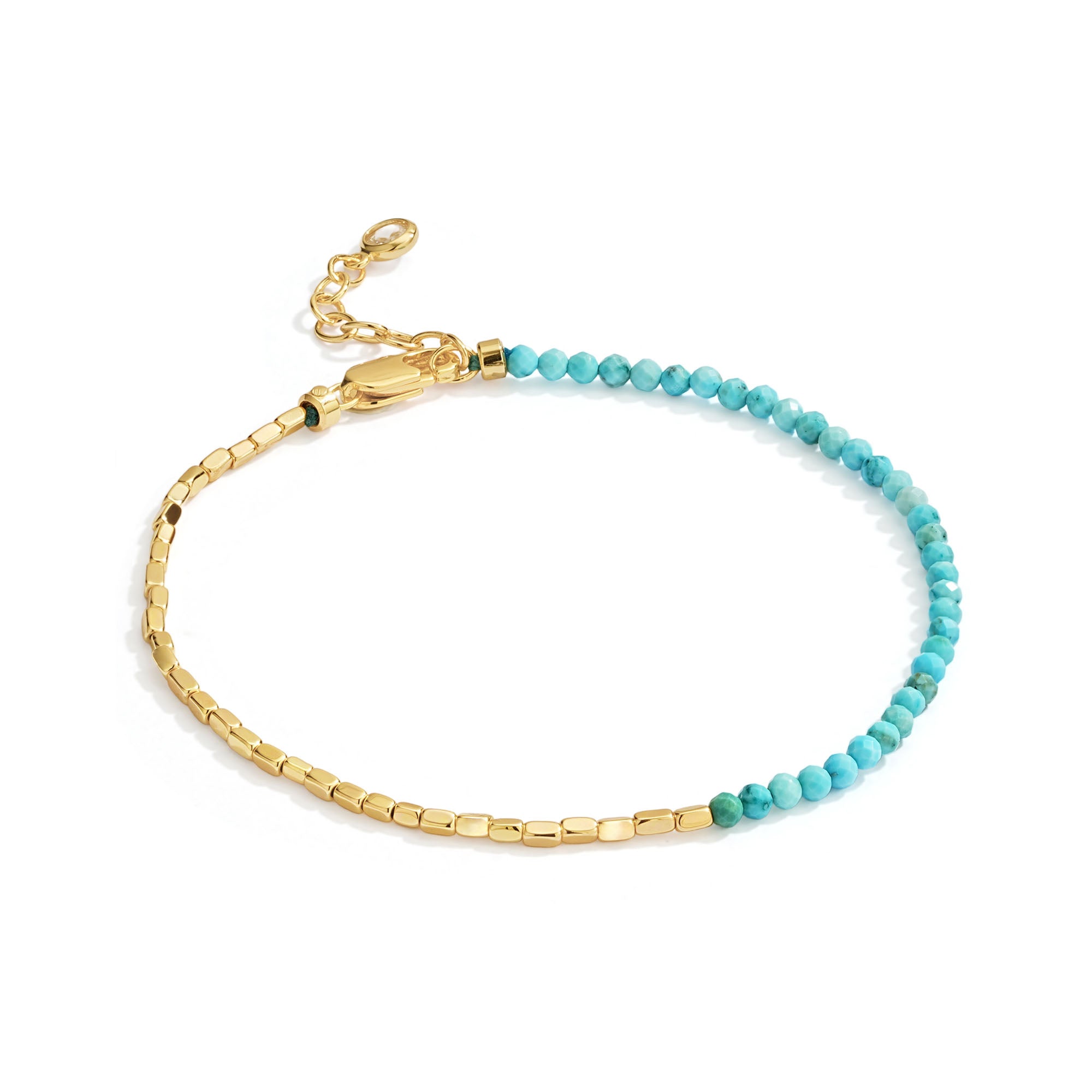 Beaded Chain Gem Bracelet